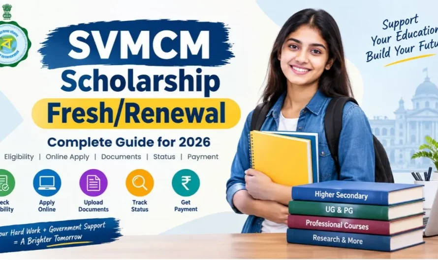 SVMCM Scholarship Fresh/Renewal 2026: Eligibility, Online Apply, Documents and Status